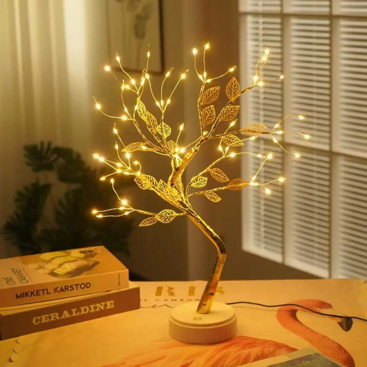 72 LED Golden Leaf Touch Tree Light - Image 6