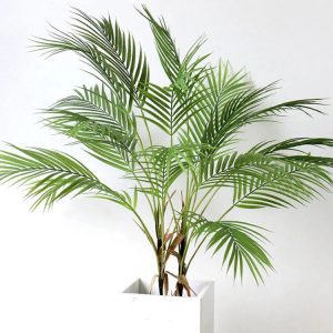 Plastic Artificial Palm Leaf Plants Green Desert Summer Decoration