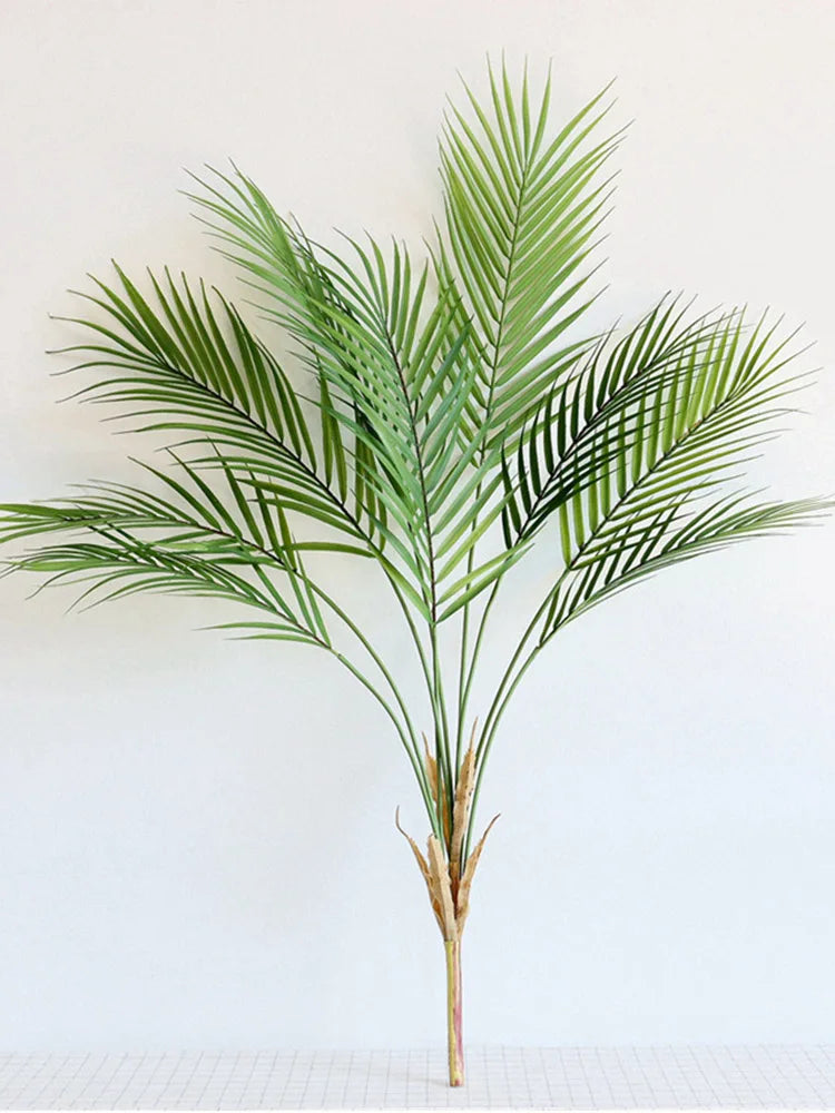Plastic Artificial Palm Leaf Plants Green Desert Summer Decoration - Image 6