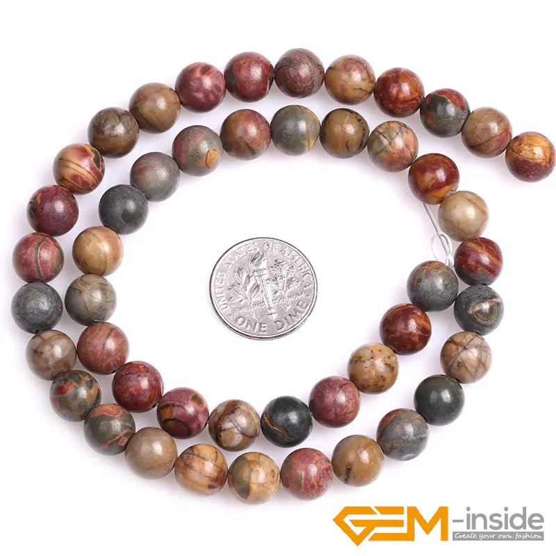 Natural 8mm Assorted Stone Round Beads – 15" Strand for DIY Jewelry Making - Image 23
