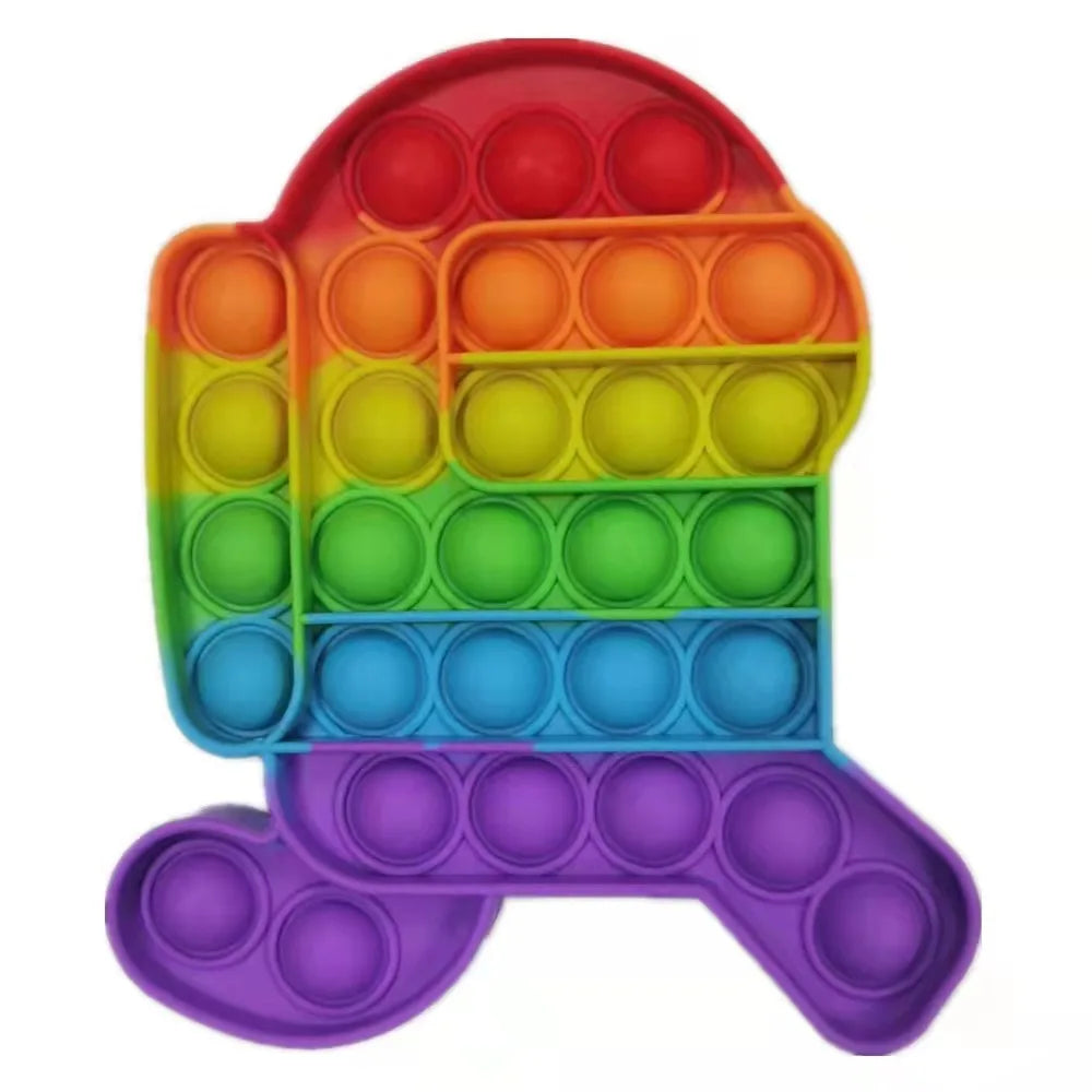 Pop Fidget Stress Reliever Toys – Rainbow Push Bubble Antistress Toy - Image 38