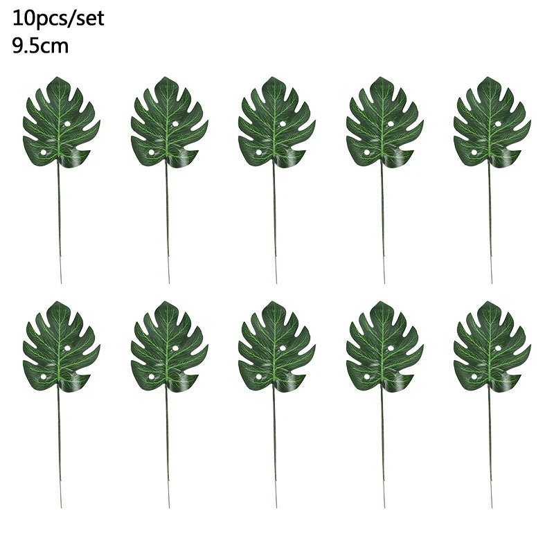 Artificial Tropical Palm Leaves – Hawaiian Luau & Jungle Theme Party Decor for Home & Events - Image 22