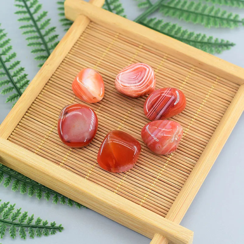 Natural Red Stripe Agate & Carnelian Bead Bracelet – Healing Crystal Jewelry for Men & Women - Image 5