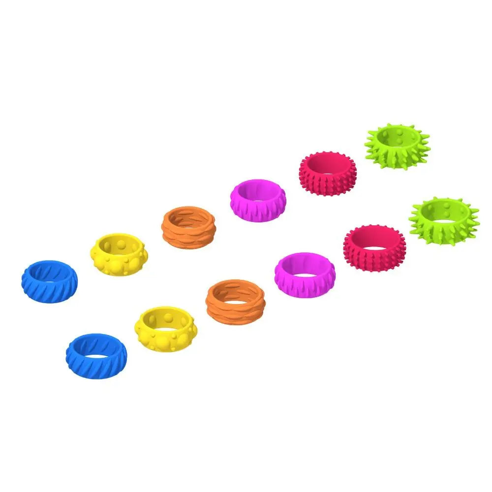 12pcs Spiky Sensory Finger Rings - Image 4