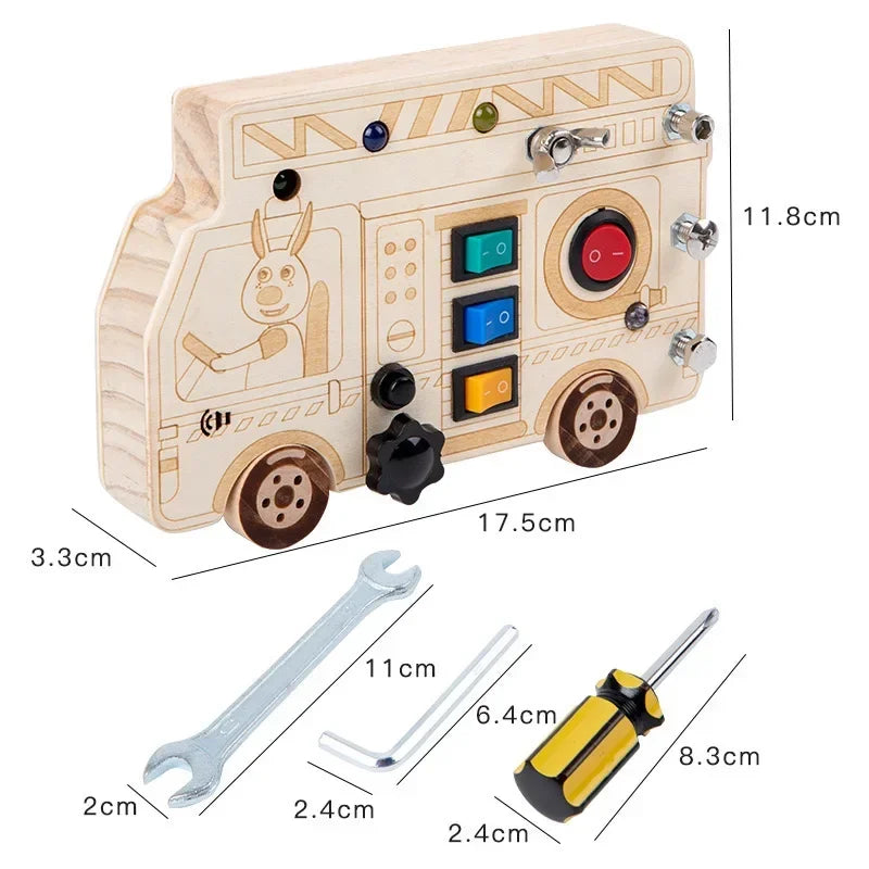Montessori Busy Board Circuit - LED Light Socket Toy - Image 23