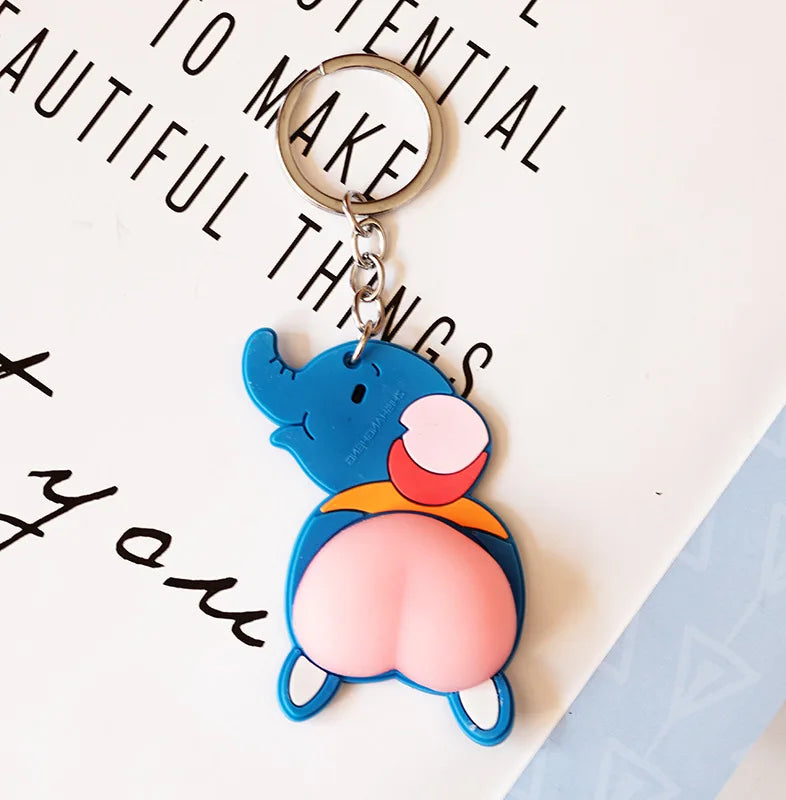 Honey Peach Cartoon Fidget Toy Keychain - Image 6