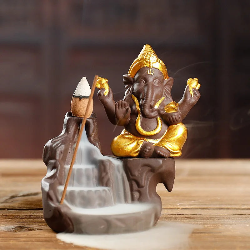 Mountain River Waterfall Backflow Incense Burner – Zen Aroma Censer for Home Decoration & Relaxation