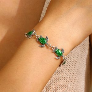 Bohemia Sea Turtle & Ocean Charm Bracelet β Adjustable Beach Jewelry for Women