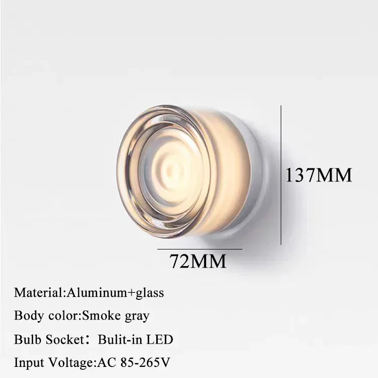 Modern Glass Round Wall Sconce Light Fixtures - Image 12