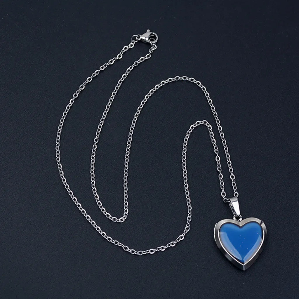 Heart Mood Locket Necklace - Image 2