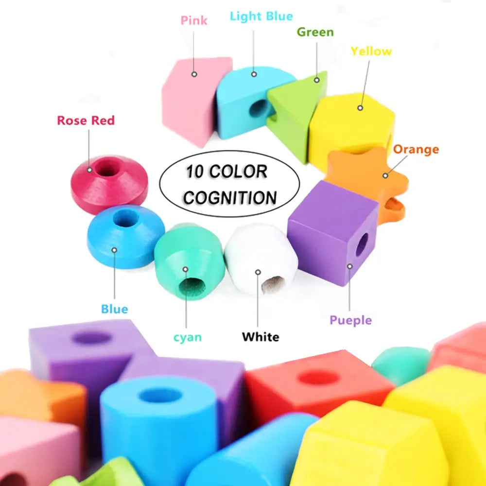 Montessori Wooden Color Shape Matching Puzzle Game - Image 5