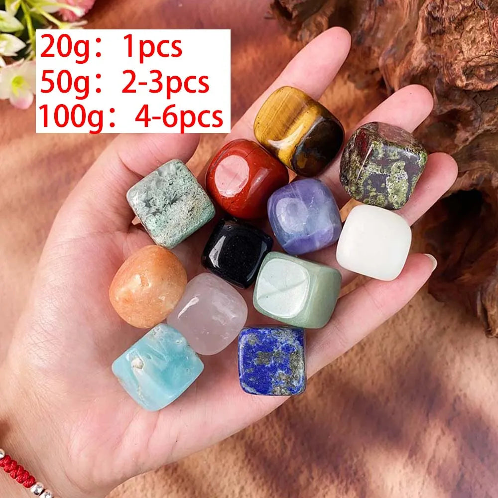 Natural Tumbled Crystal Cube Stones – Polished Quartz, Amethyst & Gemstones for DIY, Healing & Decor - Image 24