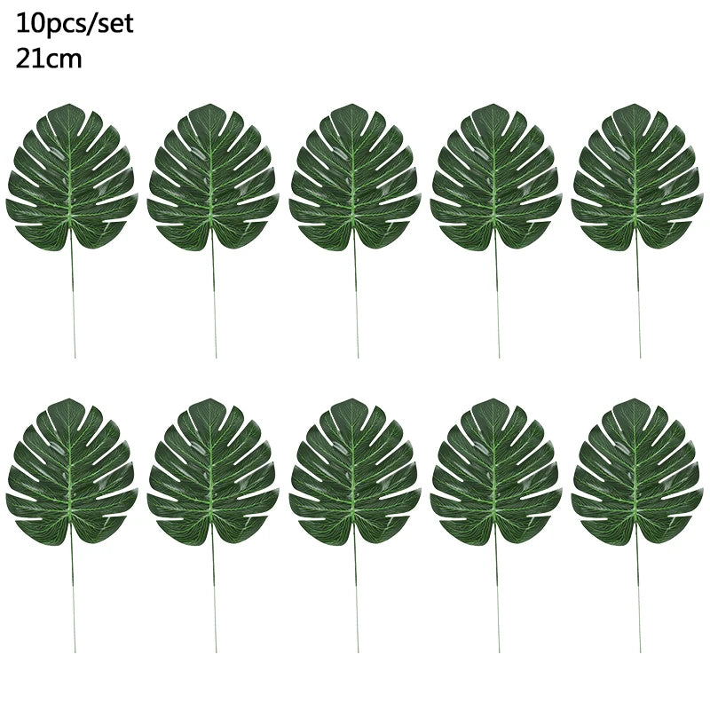 Artificial Tropical Palm Leaves – Hawaiian Luau & Jungle Theme Party Decor for Home & Events - Image 6