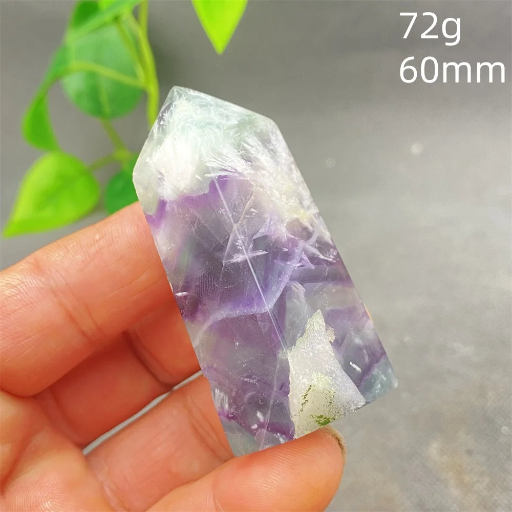 Natural Feather Colored Fluorite Crystal Tower - Image 26