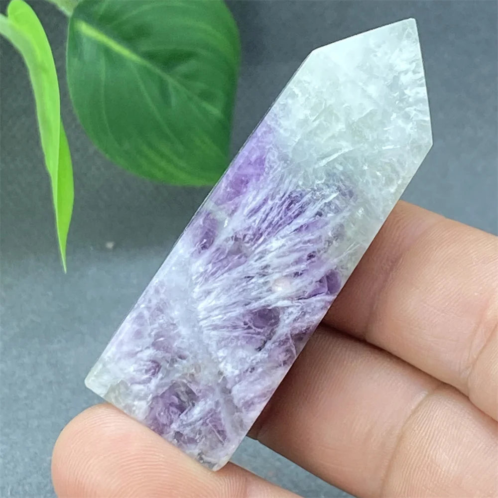 Natural Feather Colored Fluorite Crystal Tower - Image 3
