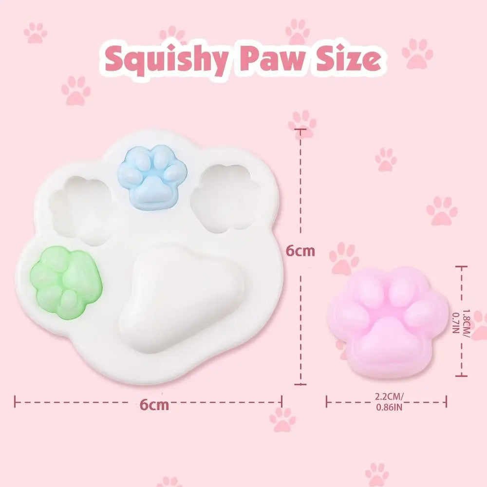 Kawaii Cat Paw Squeeze Toy - Colorful Stress Relief Novelty - Image 6