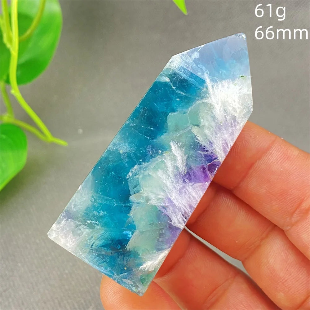Natural Feather Colored Fluorite Crystal Tower - Image 12