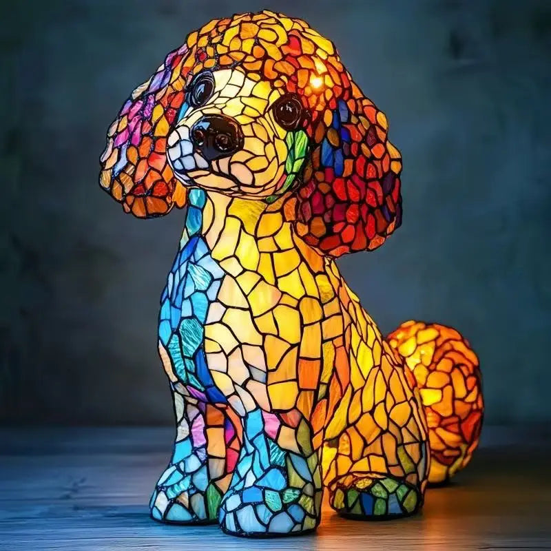 Magical & Colorful Strange Dog LED Desk Lamp – Artistic Bedside Night Light for Living Room & Bedroom - Image 9