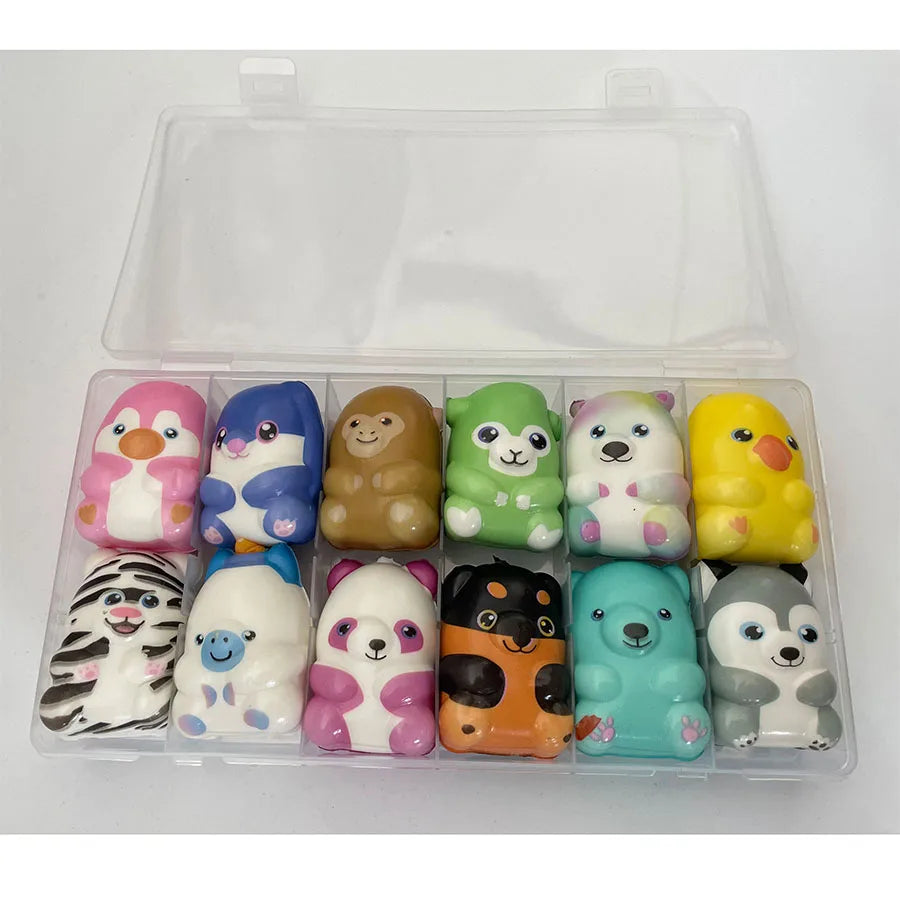 Mini Kawaii Cute Stress Relief Squishies - 6/12PCS Set - Image 8