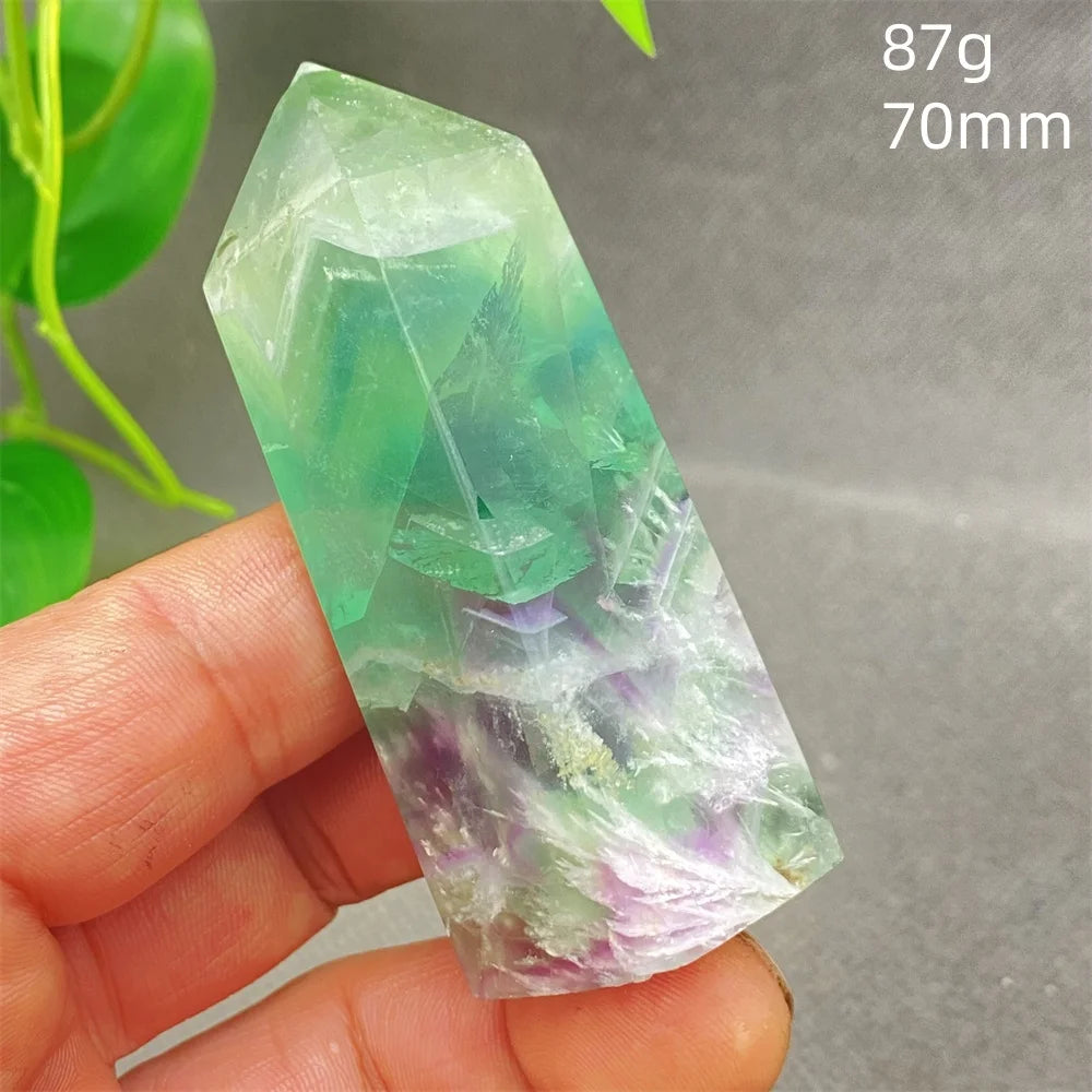 Natural Feather Colored Fluorite Crystal Tower - Image 32