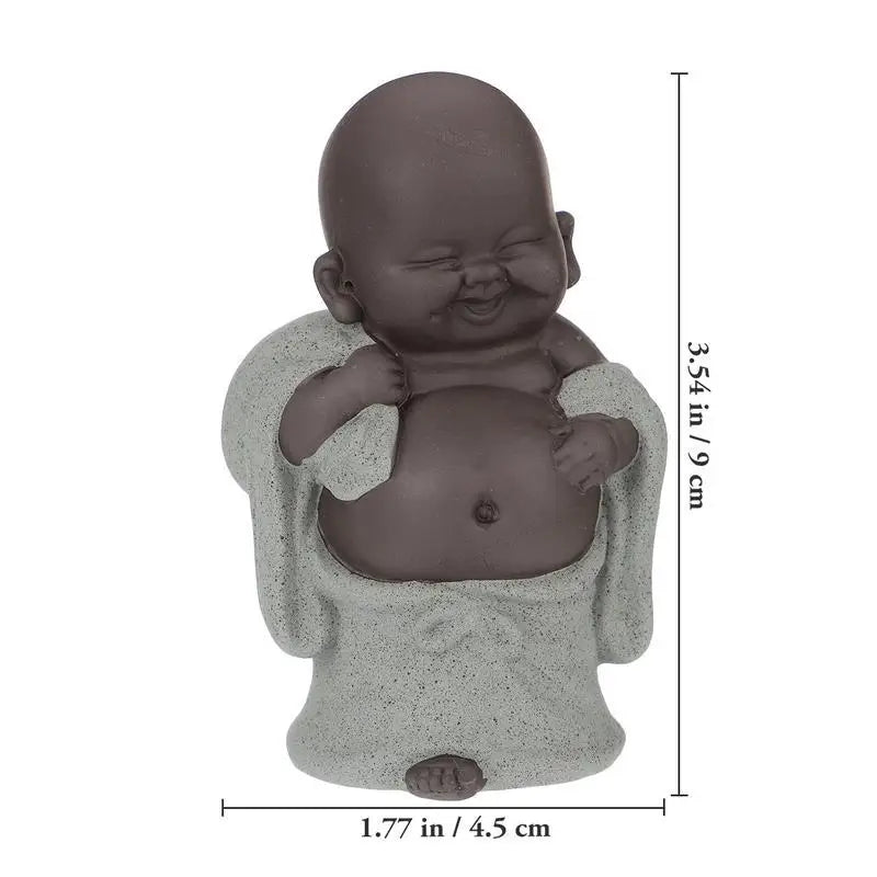 Ceramic Maitreya Buddha Statue Tea Sculpture - Image 12