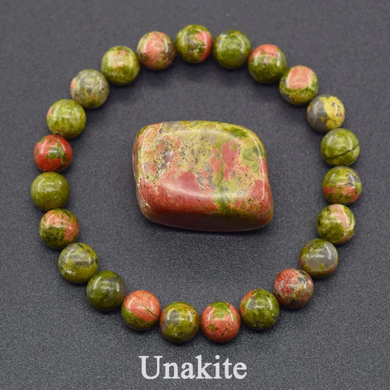 Natural Red Stripe Agate & Carnelian Bead Bracelet – Healing Crystal Jewelry for Men & Women - Image 36