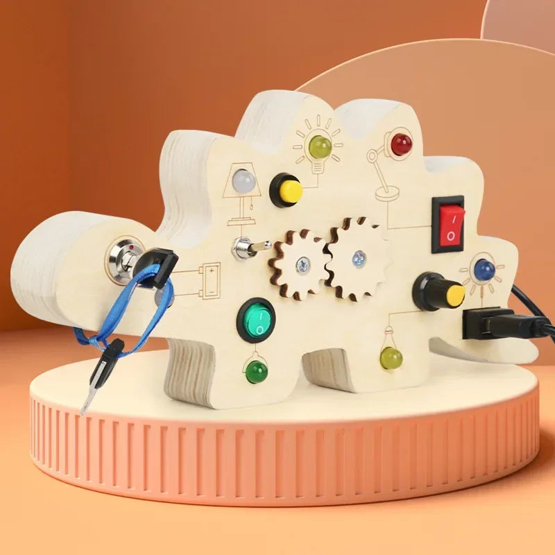 Montessori Busy Board Circuit - LED Light Socket Toy - Image 28