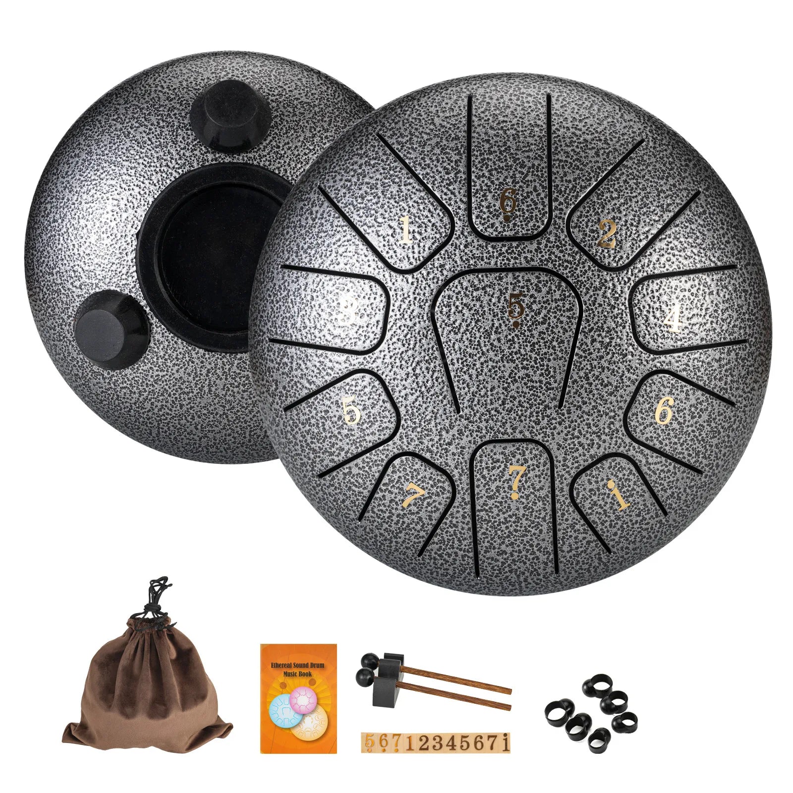 Miwayer 6" Steel Tongue Drum Gift Set – 11-Note Sound Healing Instrument with Tuning Kit - Image 11