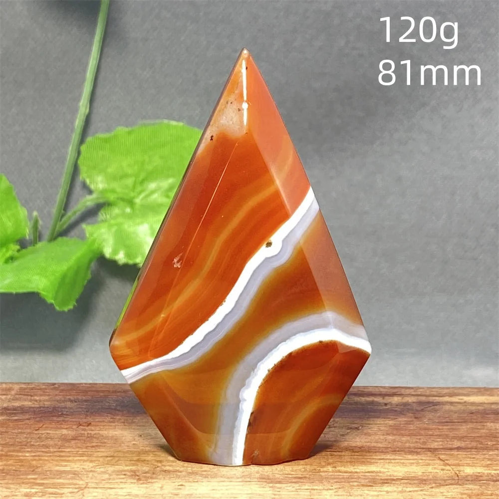 Natural Red Agate Striped Crystal Ornament - Image 37