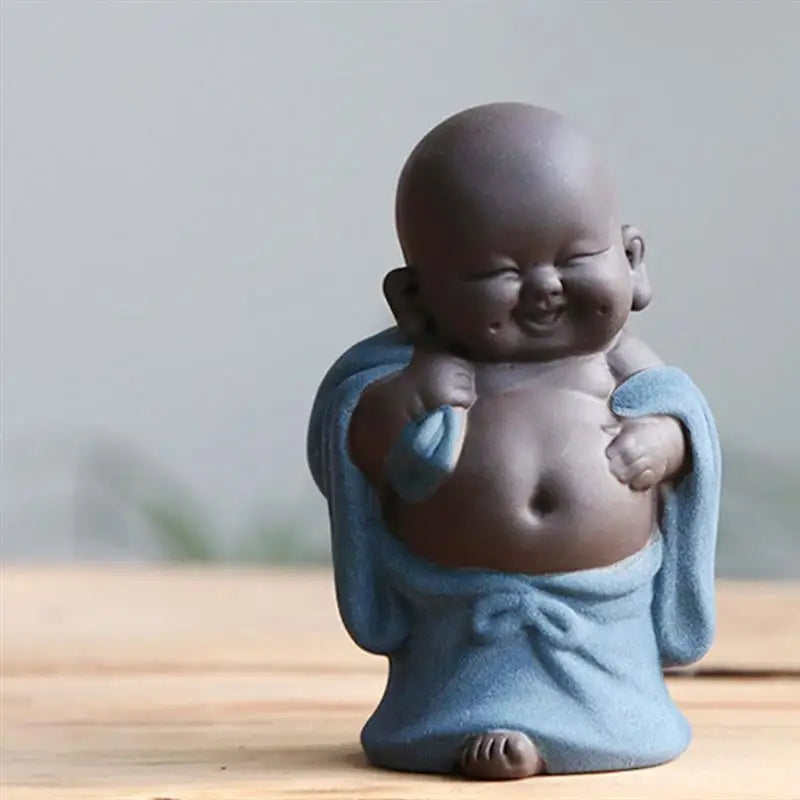 Ceramic Maitreya Buddha Statue Tea Sculpture - Image 8