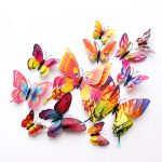 New Style 12-Piece Double Layer 3D Butterfly Wall Stickers