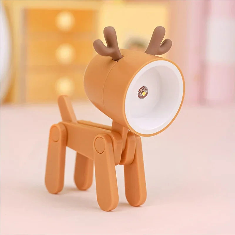 Mini LED Night Light – Foldable Dog & Deer Desk Lamp for Kids' Room & Holiday Decor - Image 11