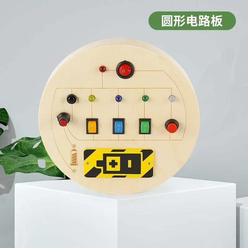 Montessori Busy Board Circuit - LED Light Socket Toy - Image 24