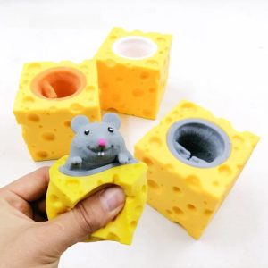 Pop Up Funny Mouse & Cheese Block