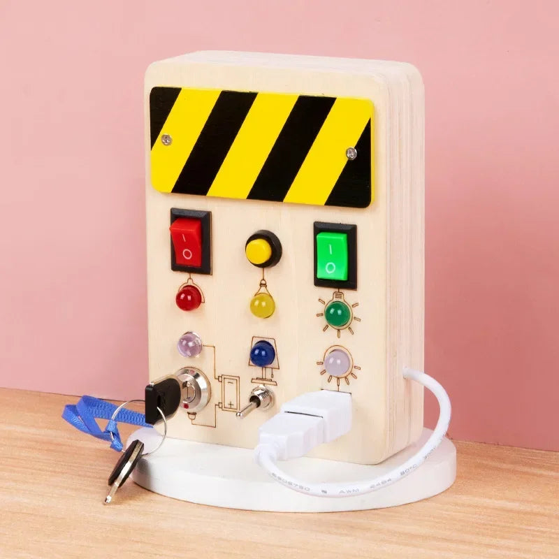 Montessori Busy Board Circuit - LED Light Socket Toy - Image 5