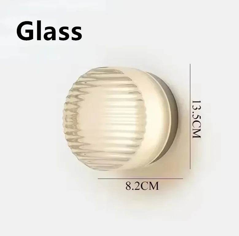Modern Glass Round Wall Sconce Light Fixtures - Image 8