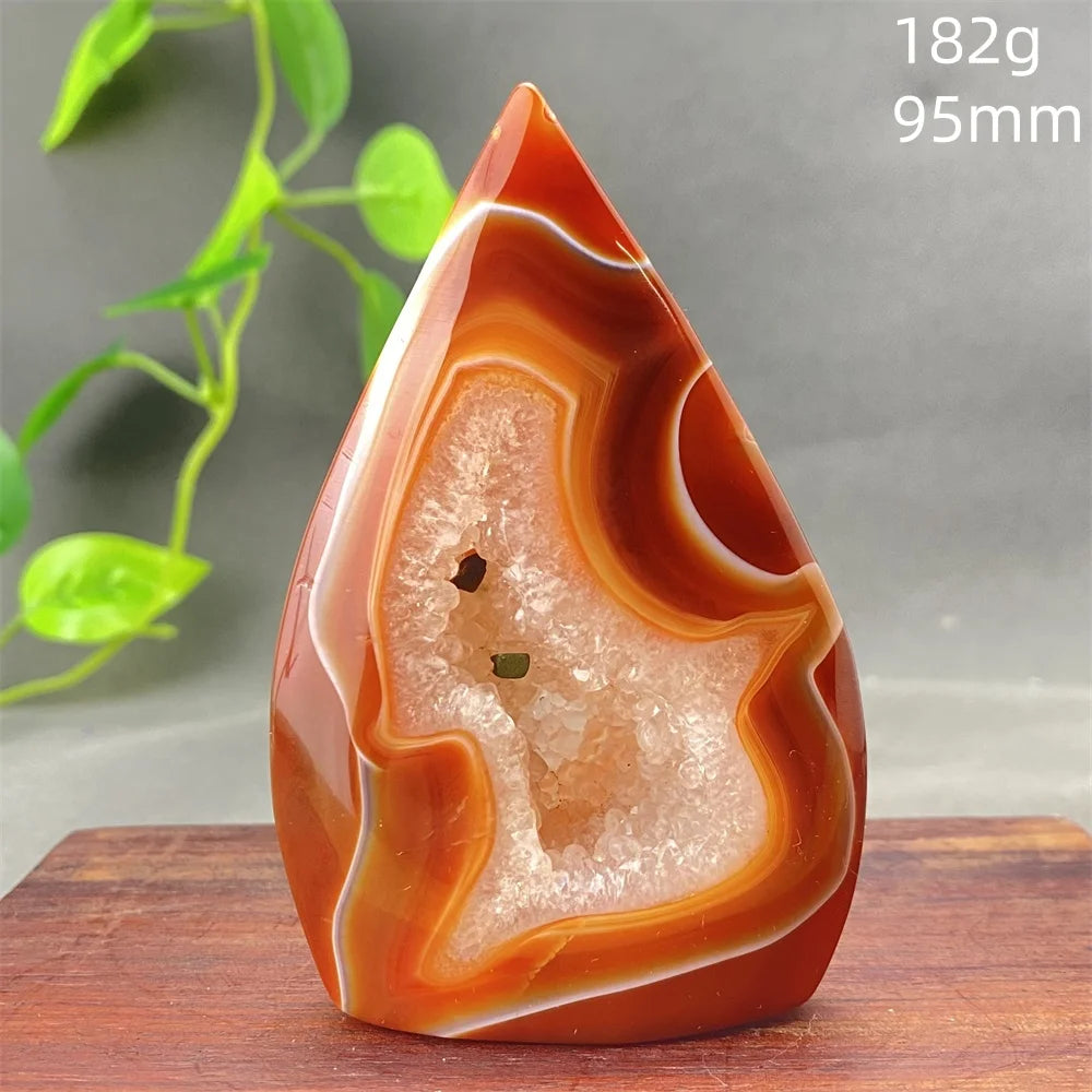 Natural Red Agate Striped Crystal Ornament - Image 40