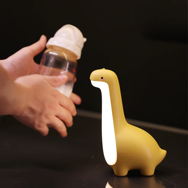 Cute Dinosaur Night Light – USB Rechargeable Bedside Lamp with Timer for Kids - Image 4