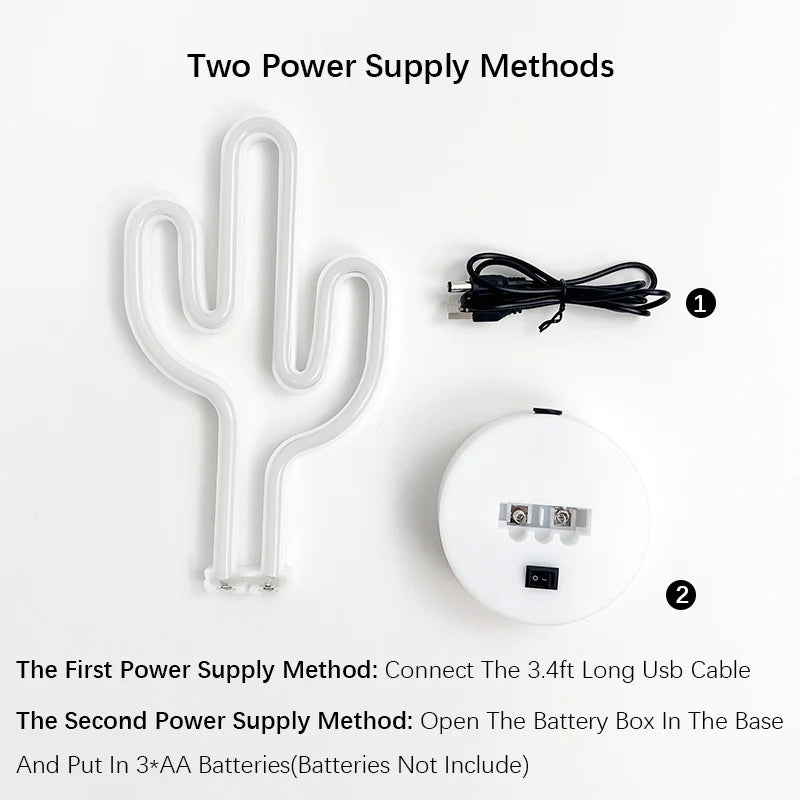 Cute Cactus Neon Sign Light - Image 6