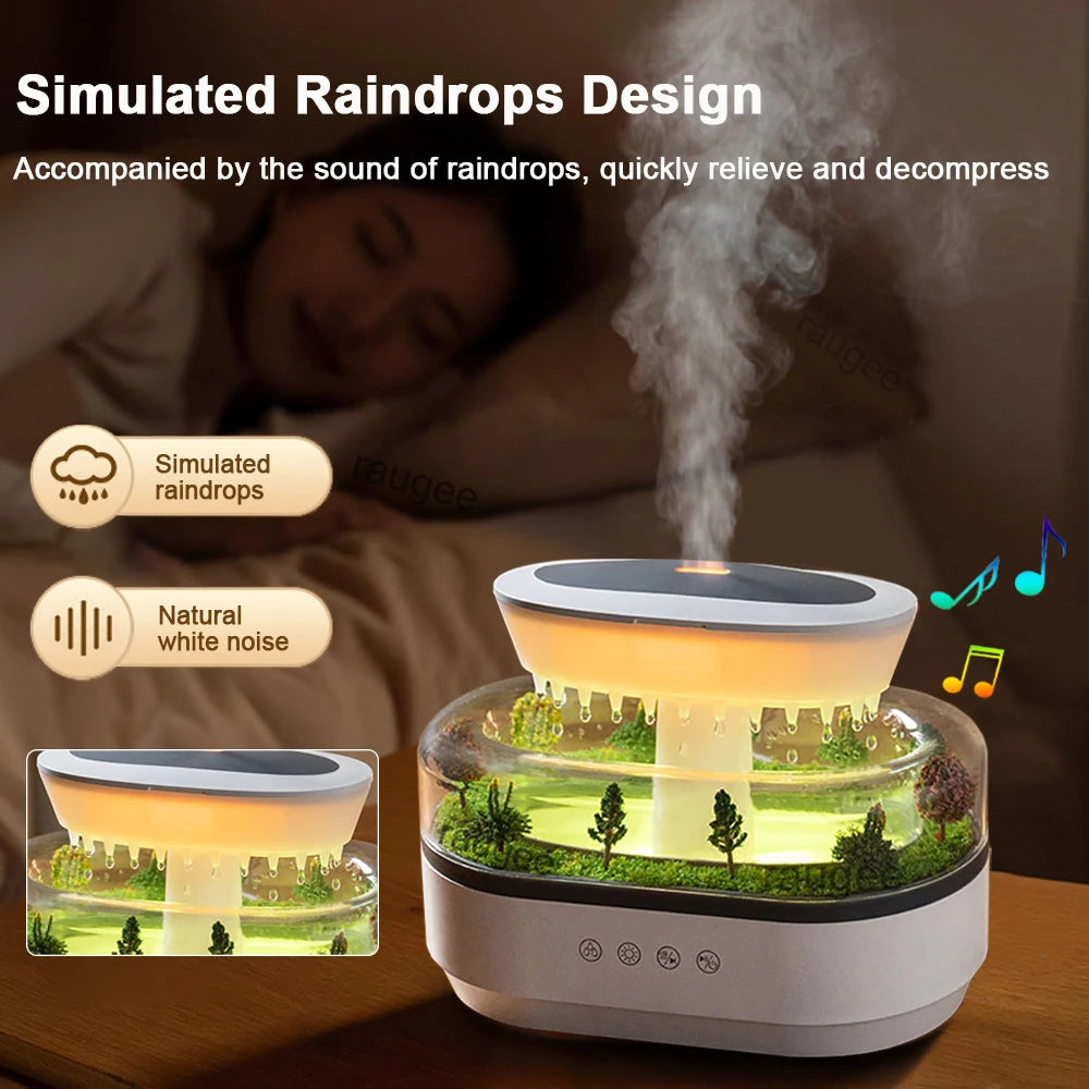 Aroma Raindrop Air Humidifier with White Noise and Colorful Light - Image 3