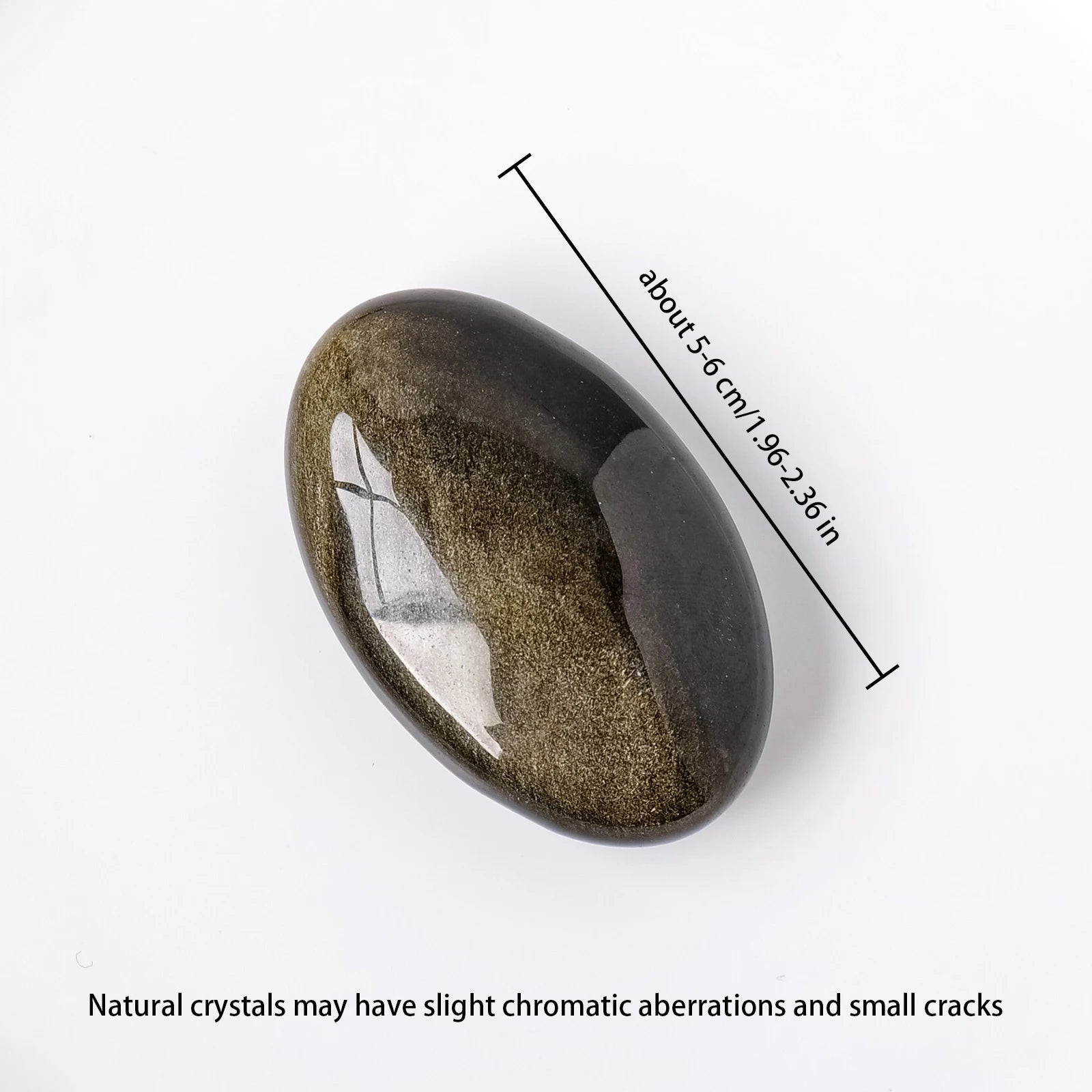 Natural Golden Obsidian Palm Stone – Healing Thumb Stone for Stress Relief & Energy Balance - Image 6