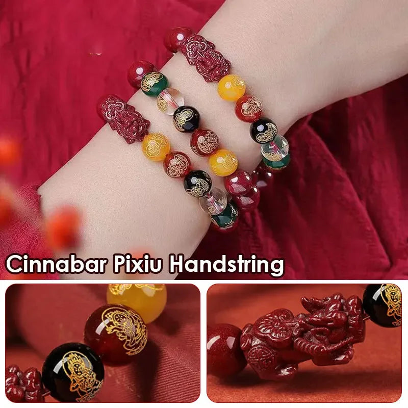 Feng Shui Pixiu Cinnabar Bracelet – Lucky Chinese Charm Jewelry with Auspicious Juyun Beads - Image 6